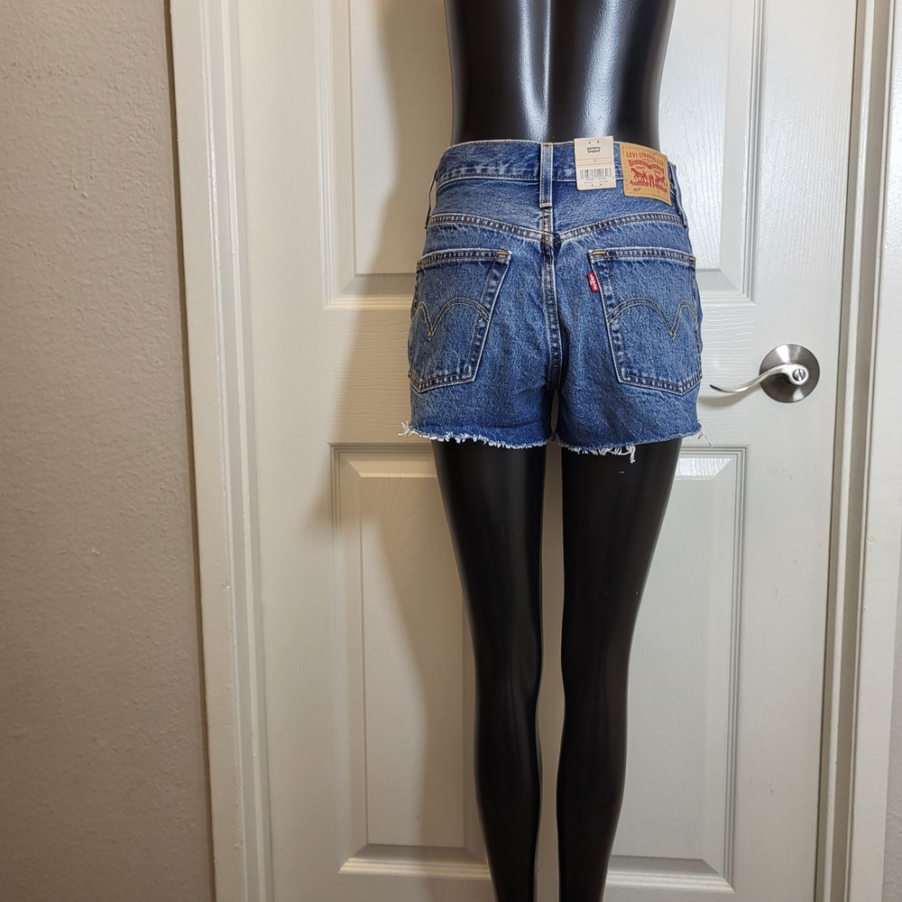 Levi's Denim Shorts Women's 26 Blue 501 Original Cut-Off High Rise Button $59.50 - Picture 7 of 14